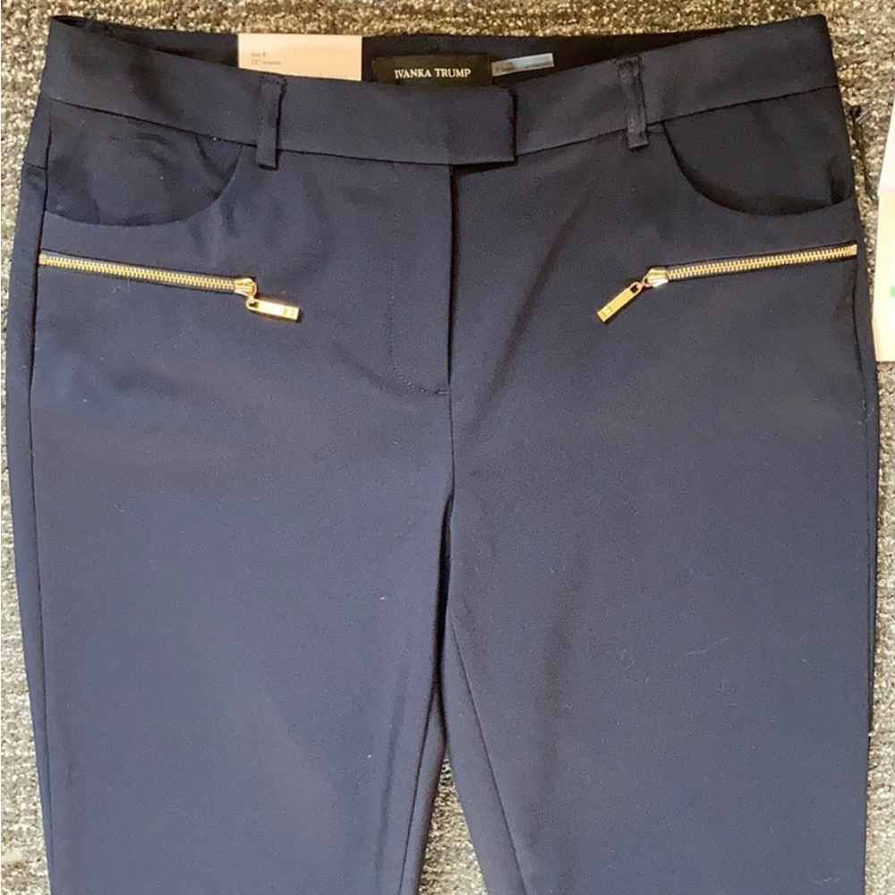 Ivanka Trump Stretch cotton sateen slim ankle pant NWT - Picture 2 of 8